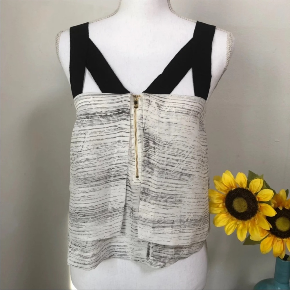 ROI NWT Overylay Striped Blouse S